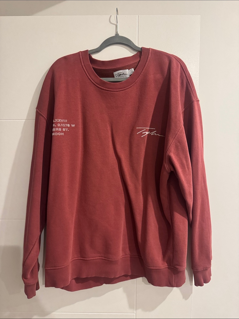 Taylor Brick Red Men’s Crewneck Sweatshirt